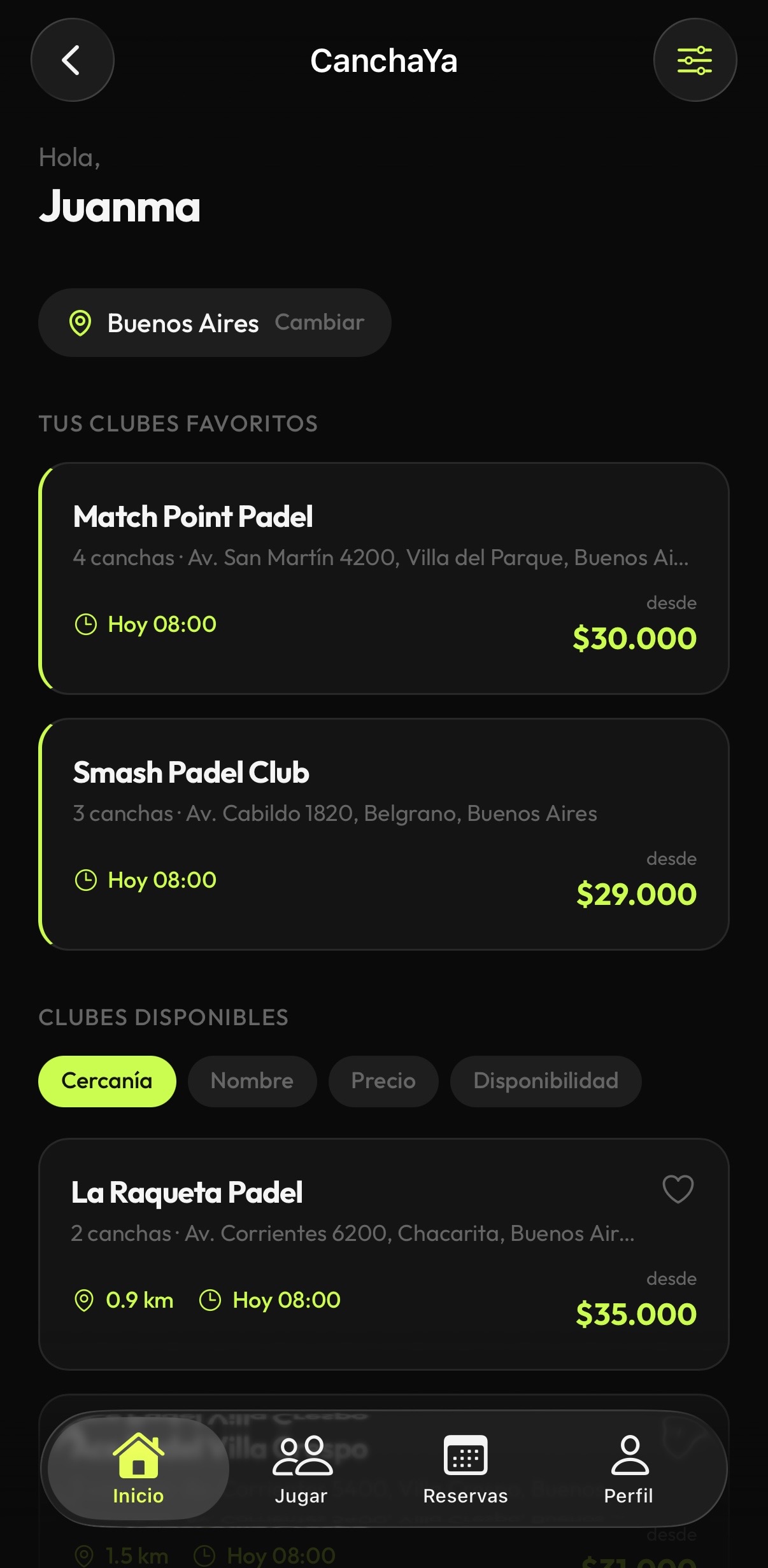 CanchaYa - Clubes y reservas