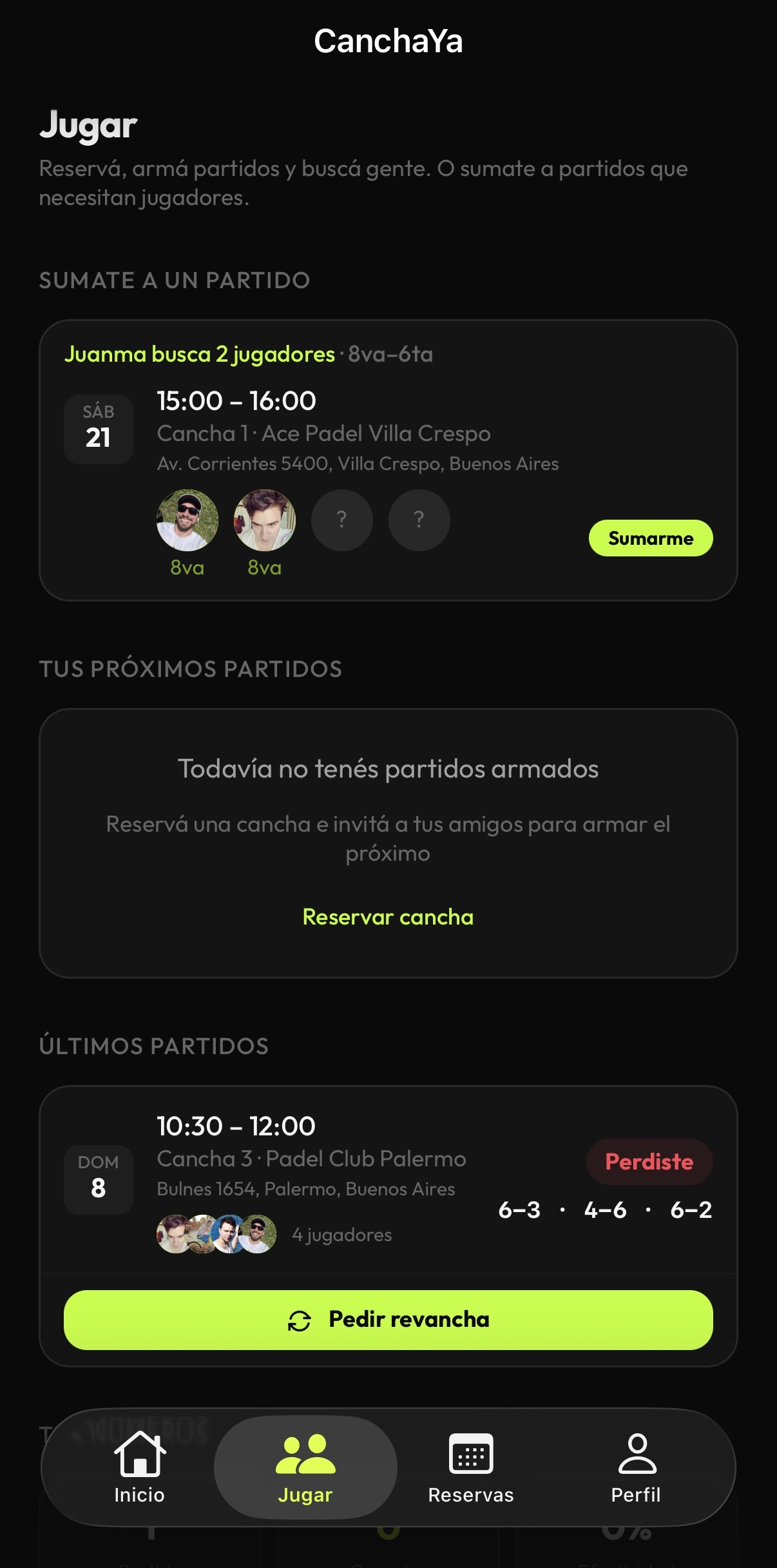 Partidos abiertos